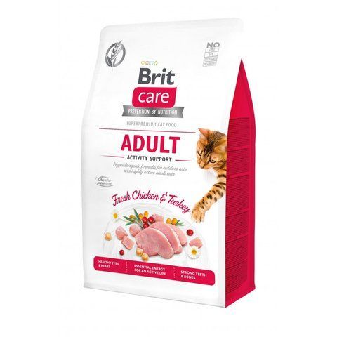 Корм сухий Brit Care Cat Grain Free Adult Activity Support для вуличних та дорослих котів філе індички та курки 400 г S171299/0839 фото