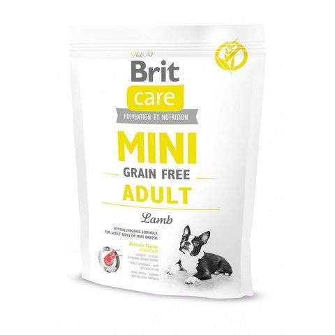 Корм сухий Brit Care Grain Free Mini Adult Lamb для дорослих собах мініатюрних порід з ягням 400 г S170771/0114 фото