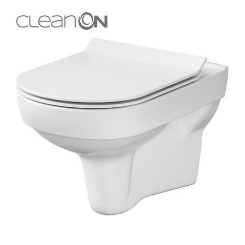 CET Cersanit 794 CITY NEW CLEAN ON підвісний з кришкою дюропласт ліфт SLIM 000020744 фото